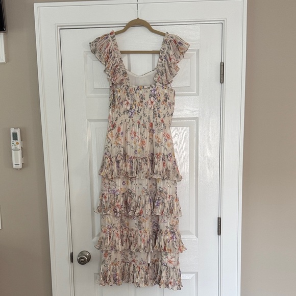 Floral Ruffle Midi Dress - Picture 2 of 5